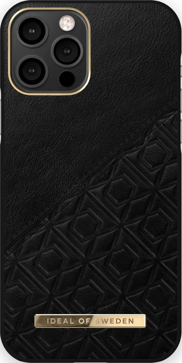 iDeal of Sweden Fashion Case Atelier iPhone 12/12 Pro Embossed Black