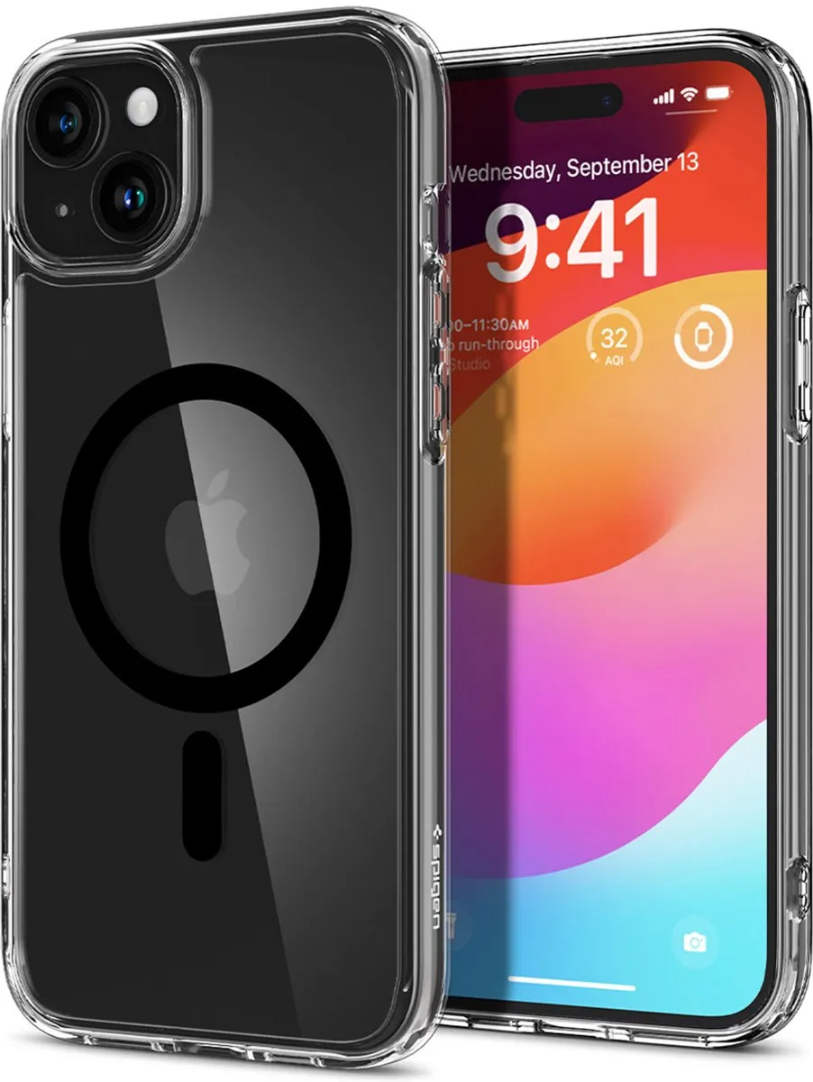 Spigen Ultra Hybrid MagFit Hoesje iPhone 15 ACS06803 - Zwart