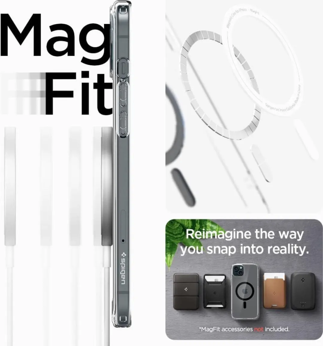 Spigen Ultra Hybrid MagFit Hoesje iPhone 15 ACS06803 - Zwart