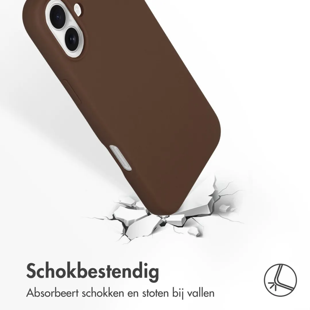 Accezz iPhone 16 Hoesje - Liquid Silicone - New Tea Brown - afbeelding 6 van 6