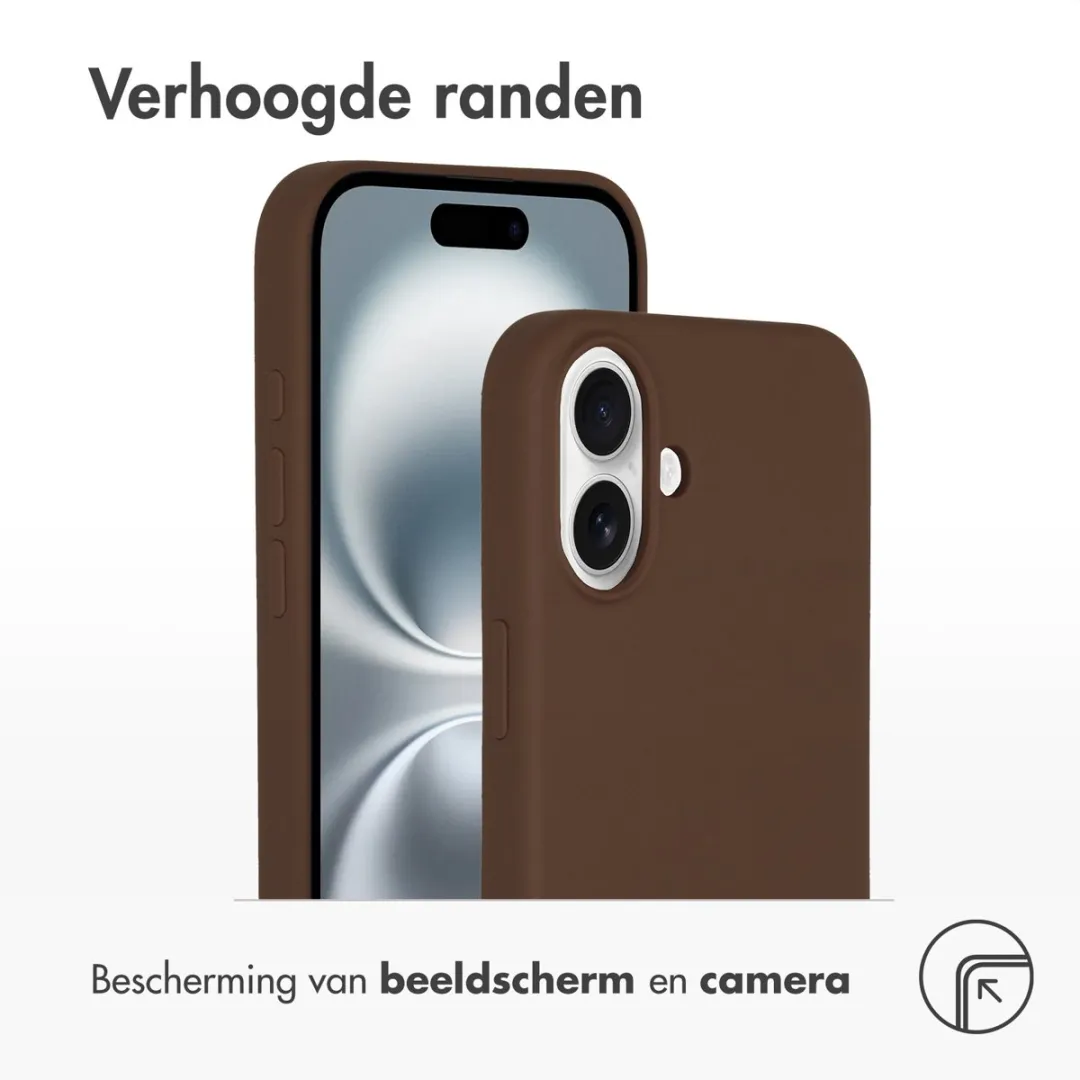 Accezz iPhone 16 Hoesje - Liquid Silicone - New Tea Brown