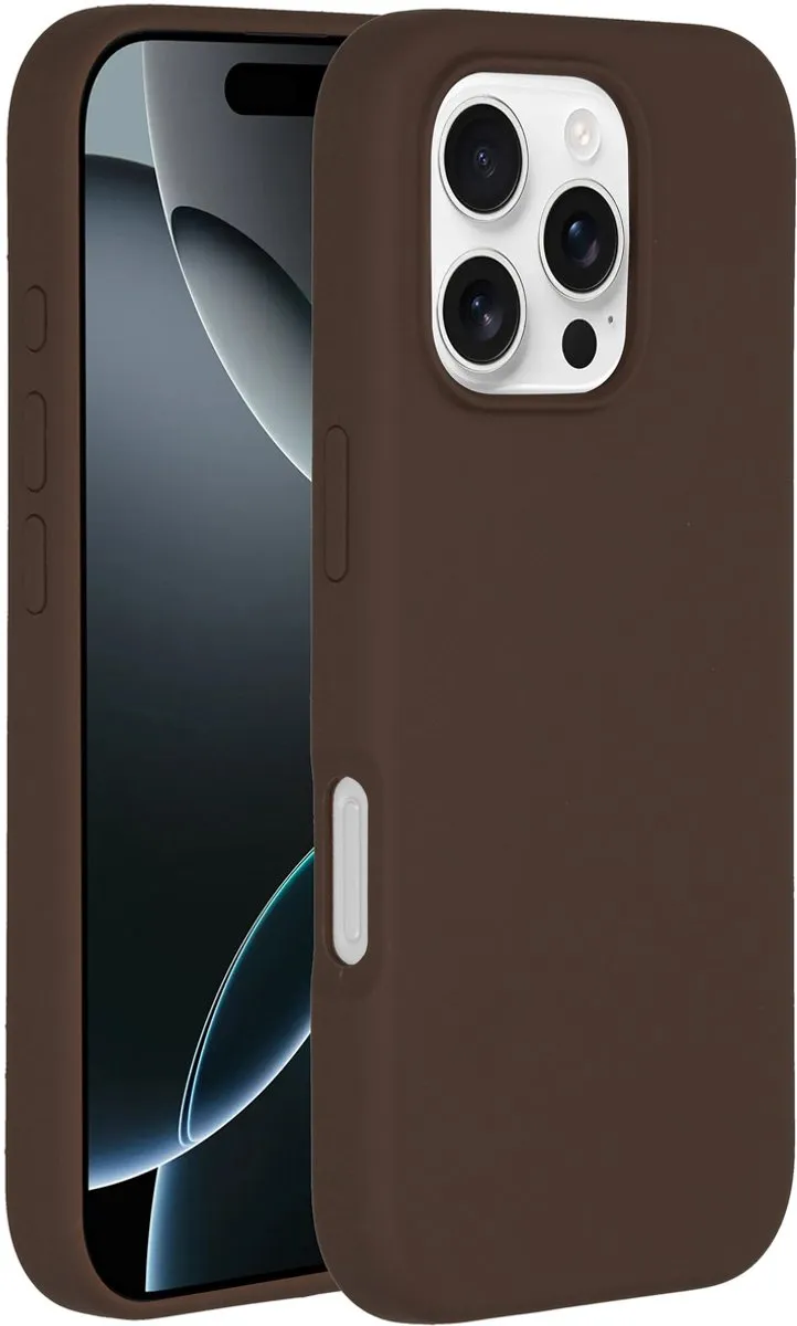 Accezz iPhone 16 Pro Hoesje - Liquid Silicone New Tea Brown