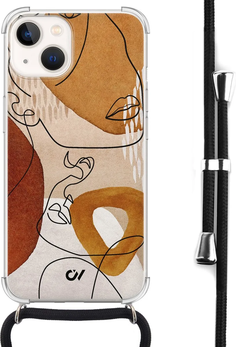 Casevibes Telefoonhoesje iPhone 13 Abstract Shape Faces