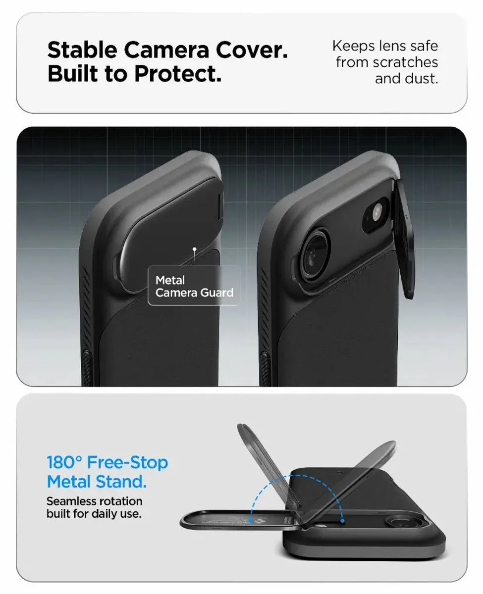 Spigen Optik Armor MagFit ACS09930 iPhone Hoes - Zwart - afbeelding 2 van 6