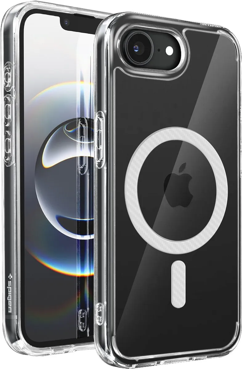 Spigen Ultra Hybrid MagFit ACS09145 Hoesje - iPhone 16e - Wit