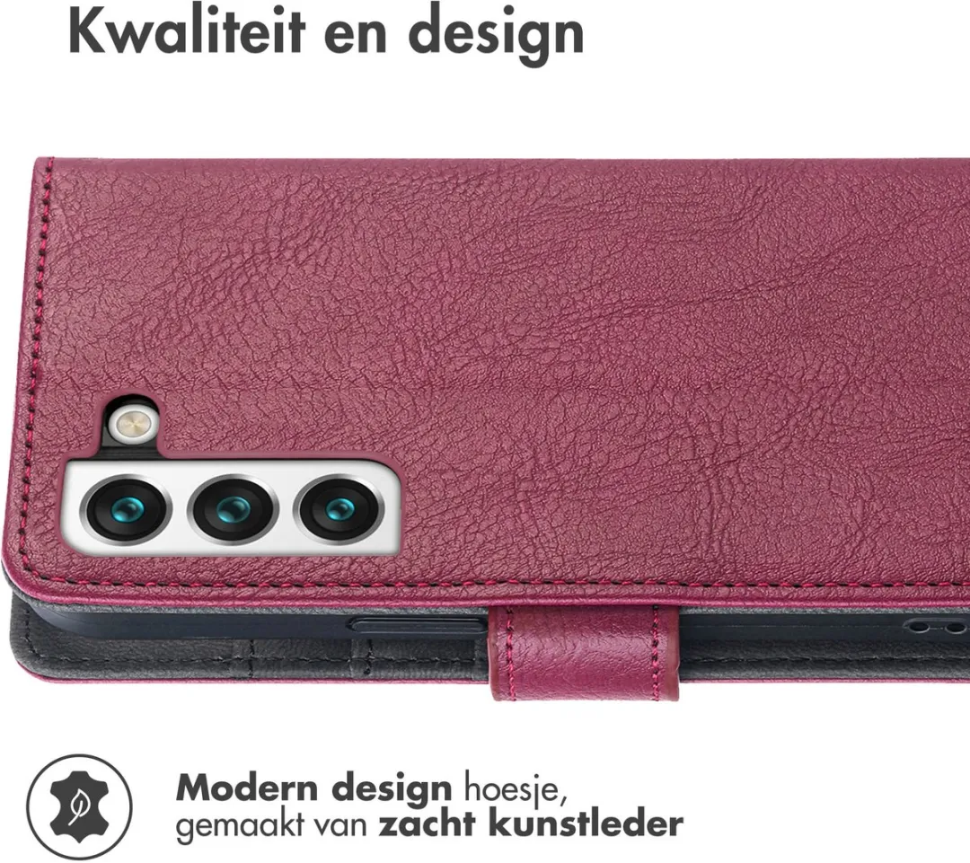 Imoshion Hoesje Samsung Galaxy S21 - 3 Pasjes - Donkerrood