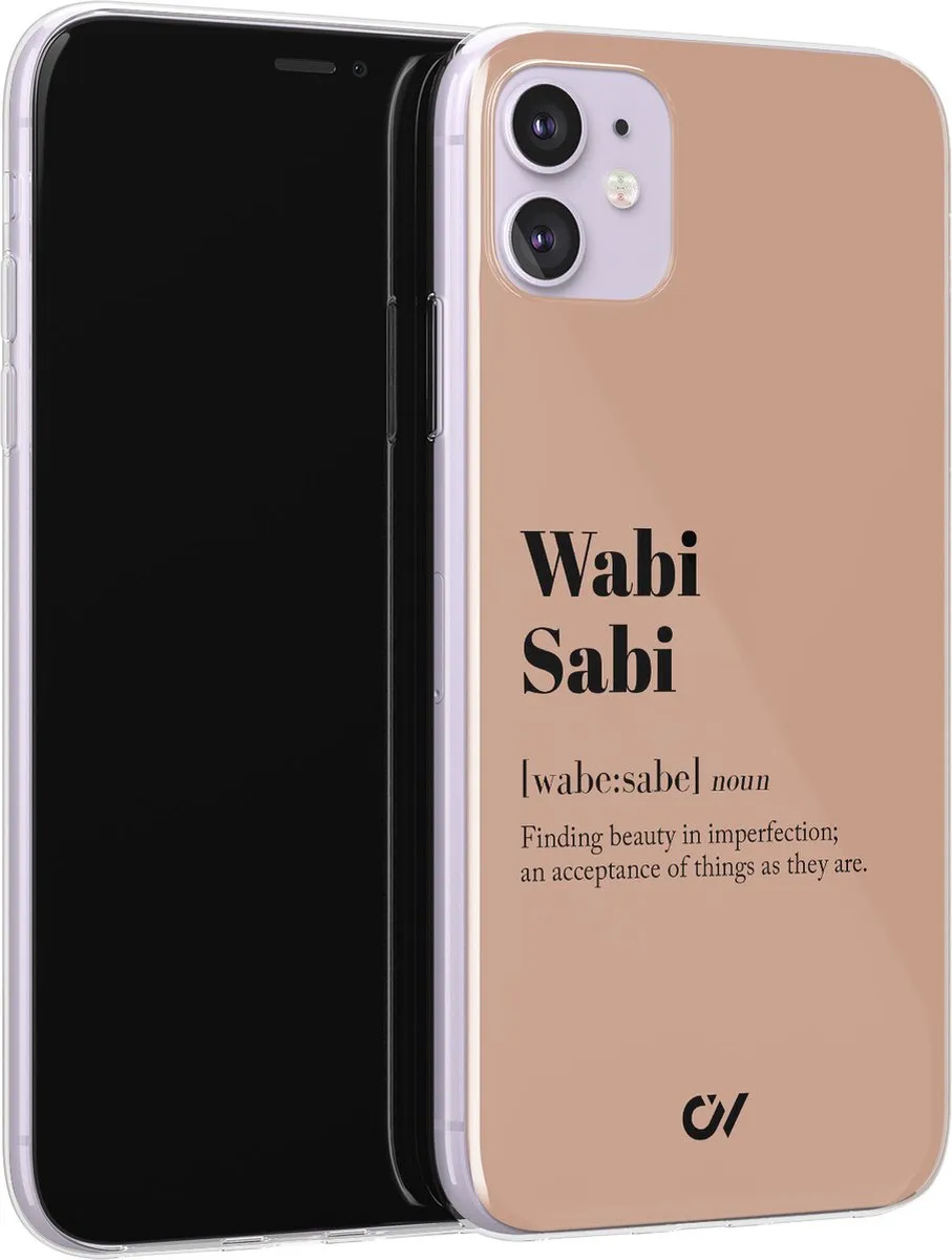 Casevibes Hoesje iPhone 11 Wabi Sabi - Bruin - A/11/UV/038