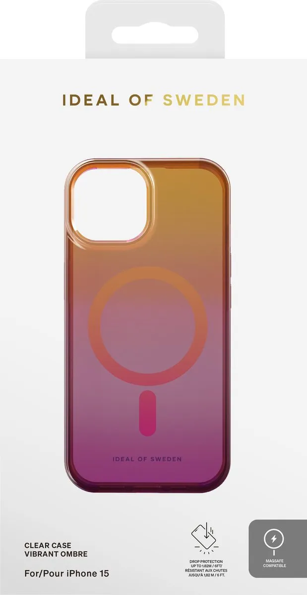 iDeal of Sweden Clear Case MagSafe iPhone 15 Vibrant Ombre - IDCLCMS-I2361-466