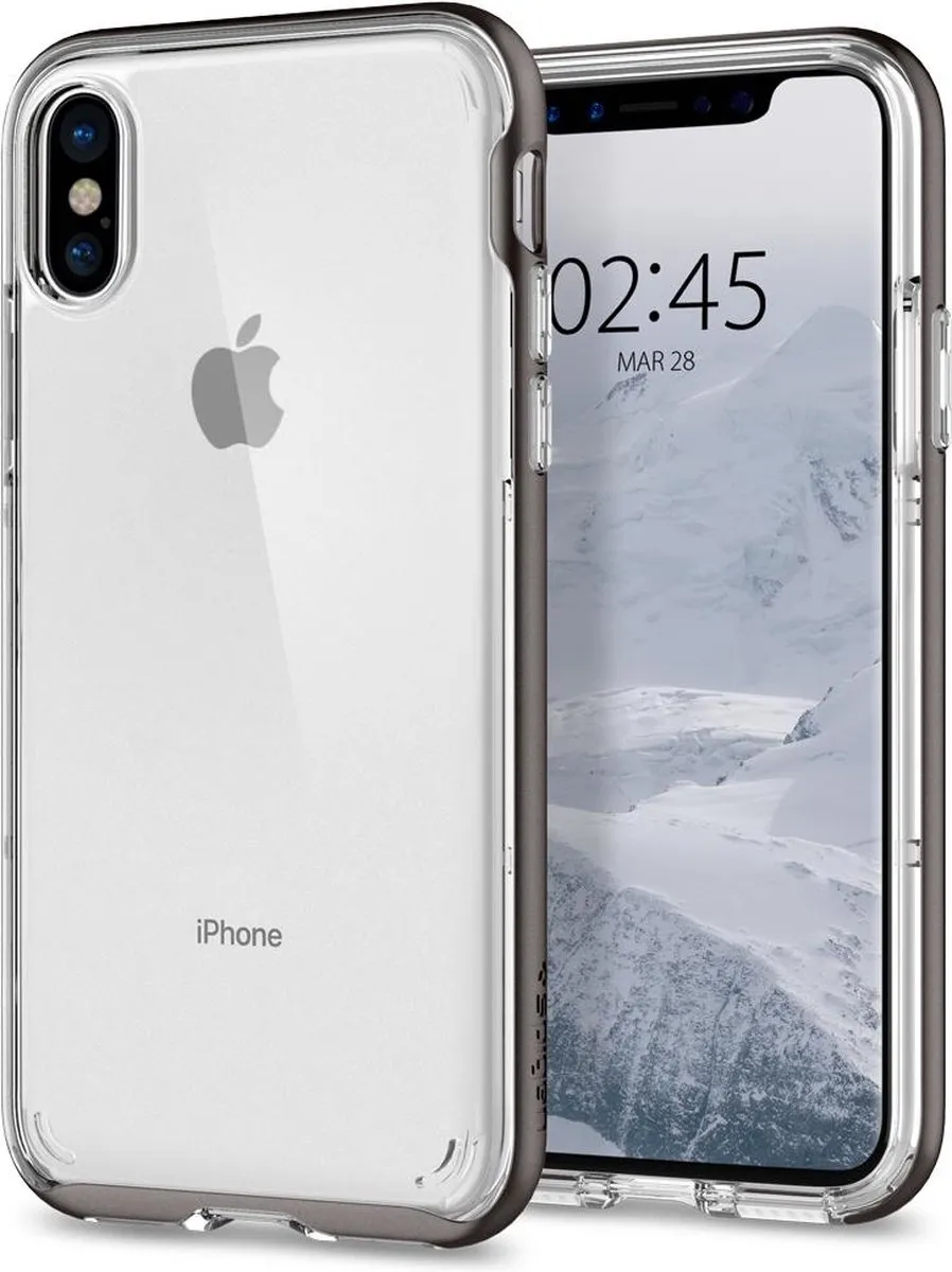 Spigen Neo Hybrid Crystal Hoesje iPhone X - Grijs