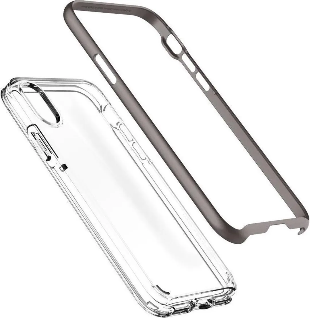 Spigen Neo Hybrid Crystal Hoesje iPhone X - Grijs
