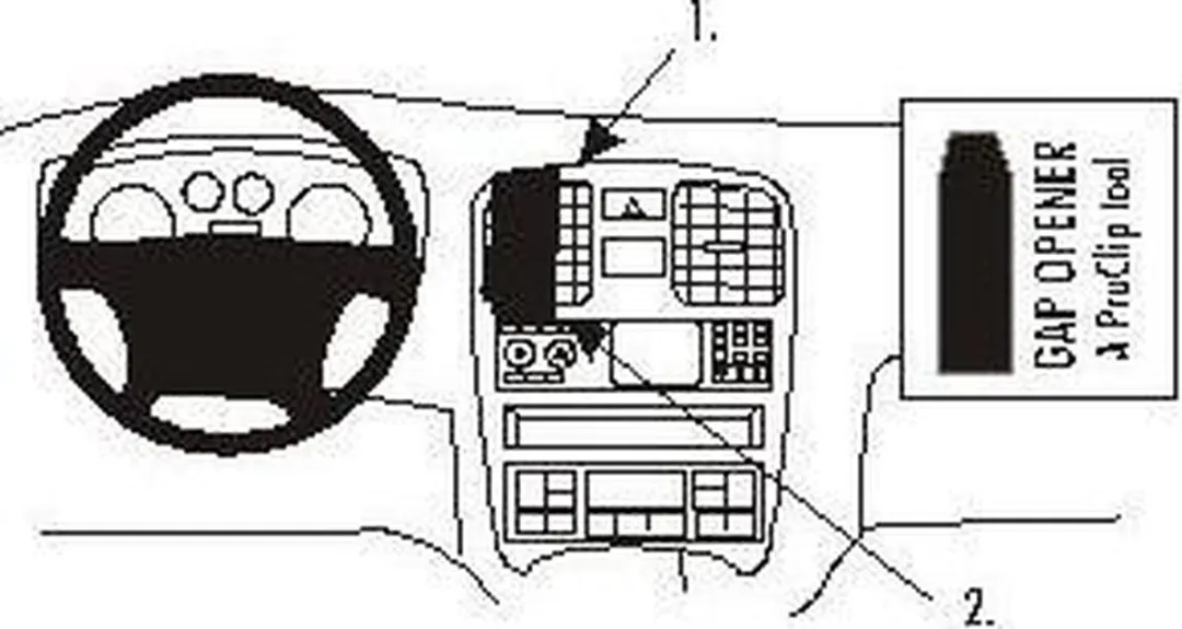 Brodit ProClip Kia Magentis 2001-2006 Center Mount - 852937