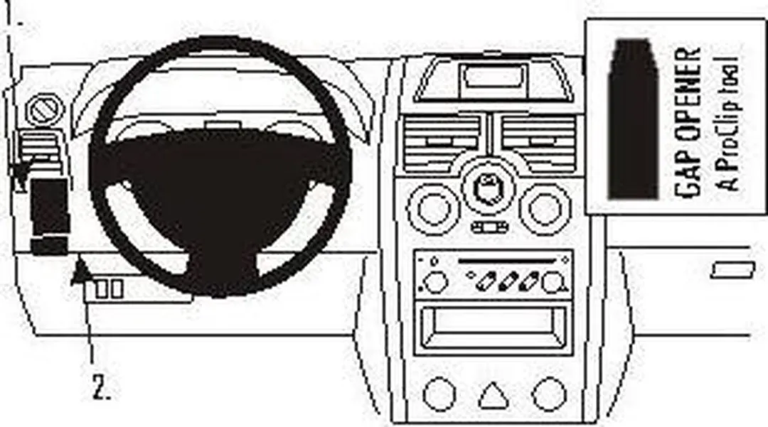 Brodit ProClip 803502 Telefoonhouder - Renault Mégane II Links - Zwart