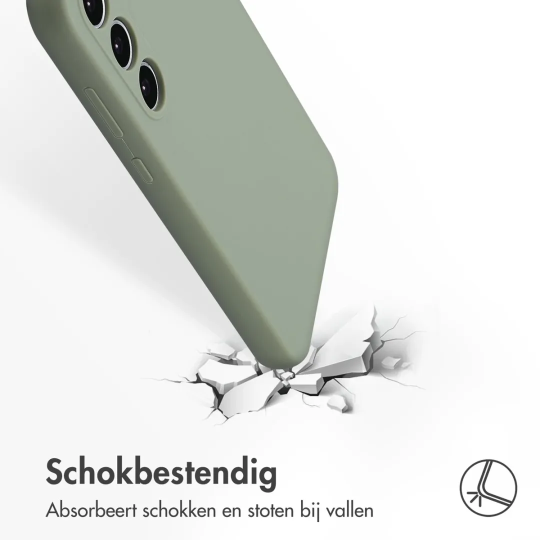 Accezz Hoesje Samsung Galaxy A35 - Liquid Silicone Groen