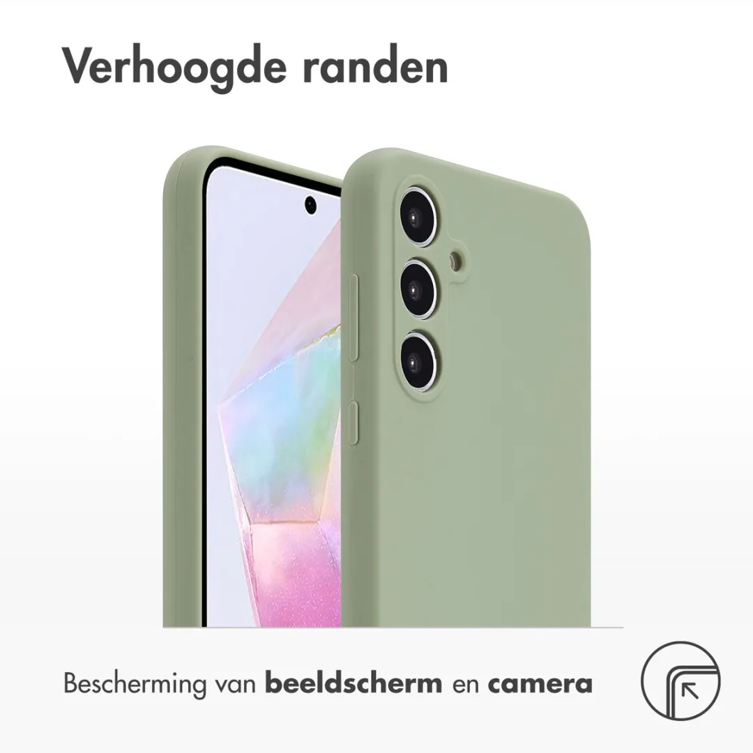 Accezz Hoesje Samsung Galaxy A35 - Liquid Silicone Groen