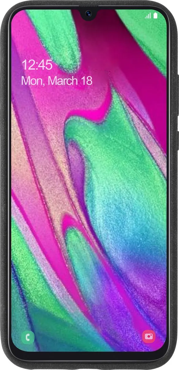 Azuri Flexibel Hoesje Galaxy A40 - Zandtextuur - Zwart - afbeelding 6 van 6