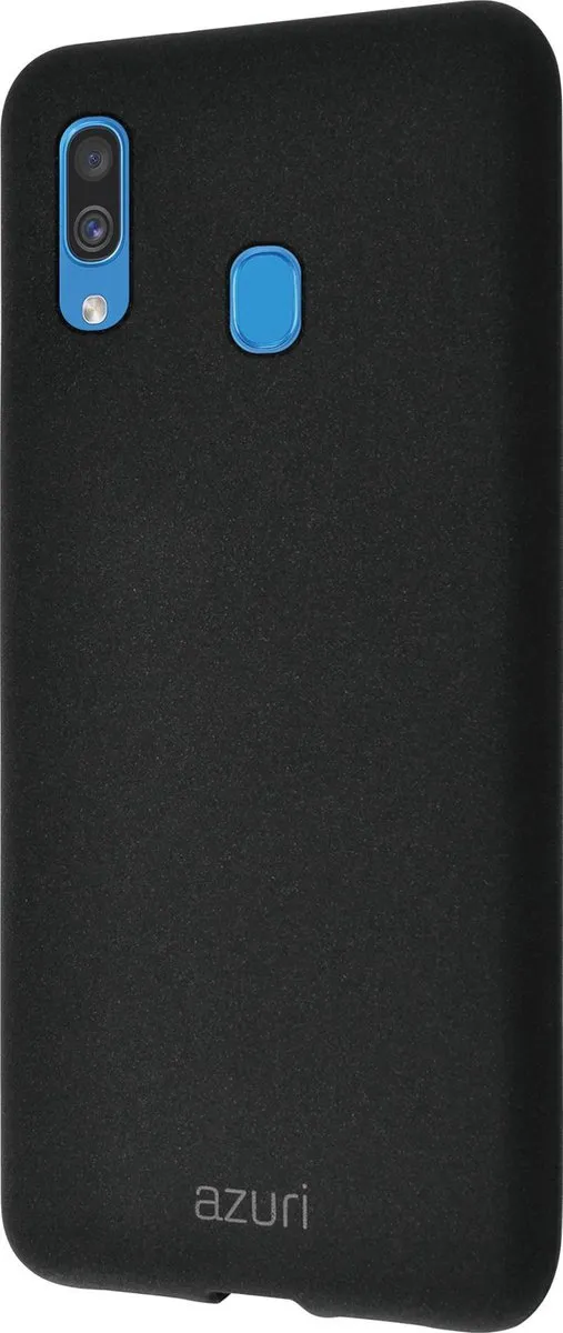 Azuri Flexibel Hoesje Galaxy A40 - Zandtextuur - Zwart