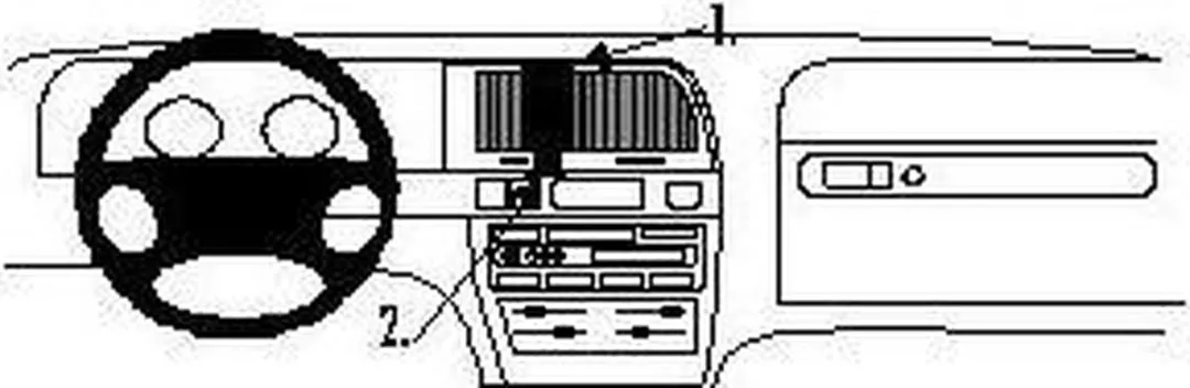 Brodit ProClip 852590 Houder - Citroën Xantia II 1998-2004 - Zwart