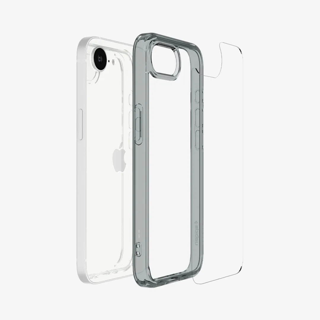 Spigen Ultra Hybrid Hoesje iPhone 16E - 1 Pasje - Zwart