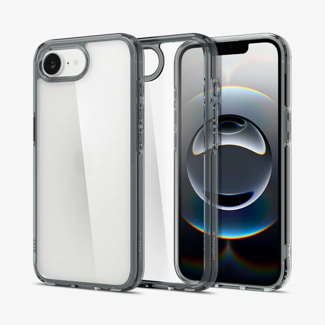 Spigen Ultra Hybrid Hoesje iPhone 16E - 1 Pasje - Zwart