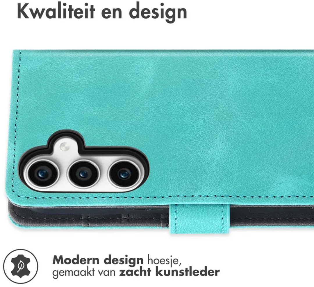 Imoshion Bookcase Hoesje Samsung Galaxy S23 FE - 3 Pasjes - Turquoise