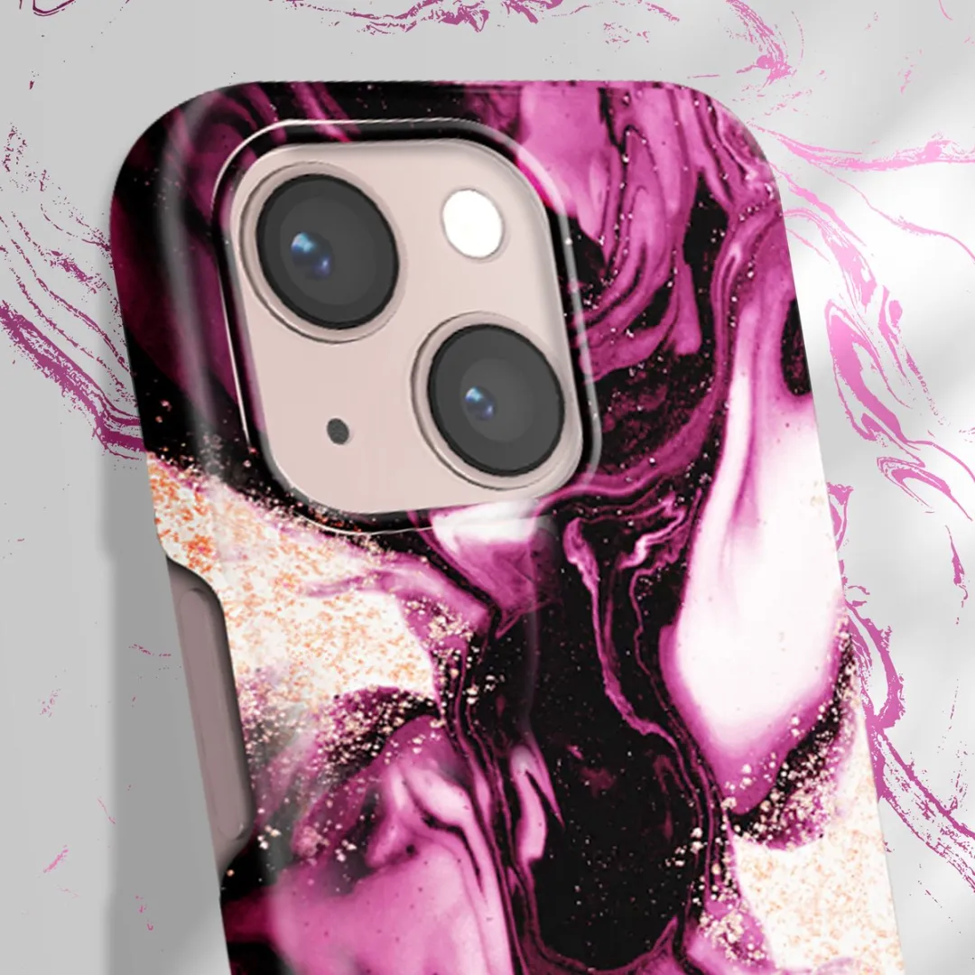 iDeal of Sweden iPhone 14 Backcover Golden Ruby Marble - 7340205165641
