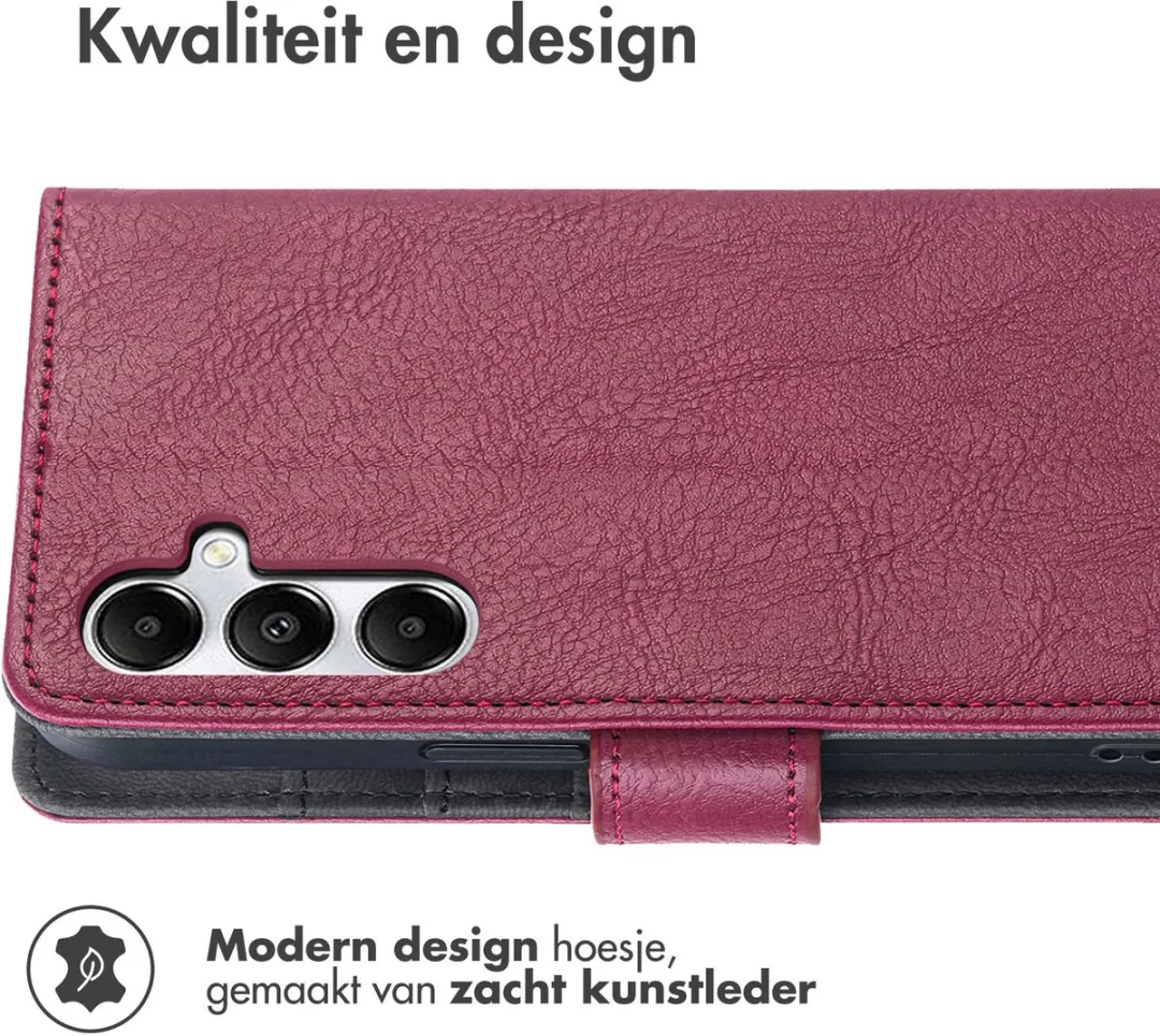 Imoshion Hoesje Samsung Galaxy A35 - 3 Pasjes - Bordeaux