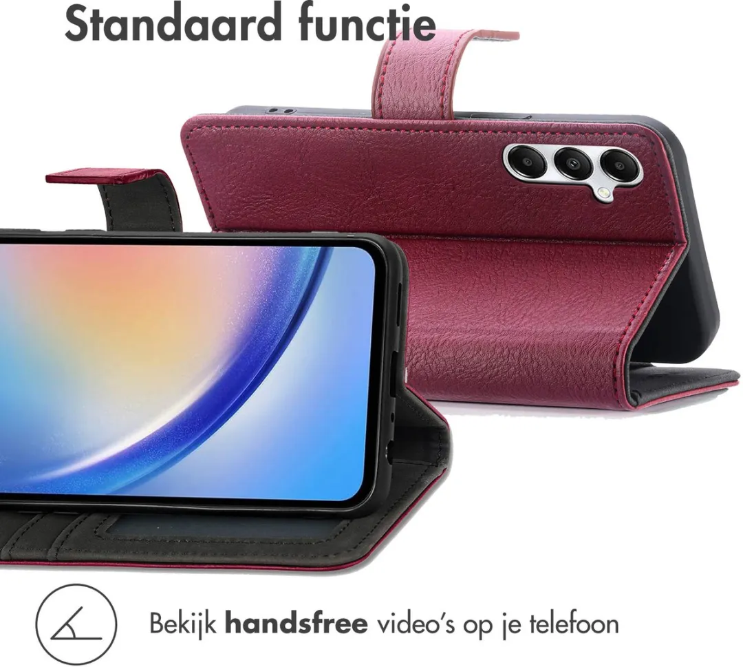 Imoshion Hoesje Samsung Galaxy A35 - 3 Pasjes - Bordeaux