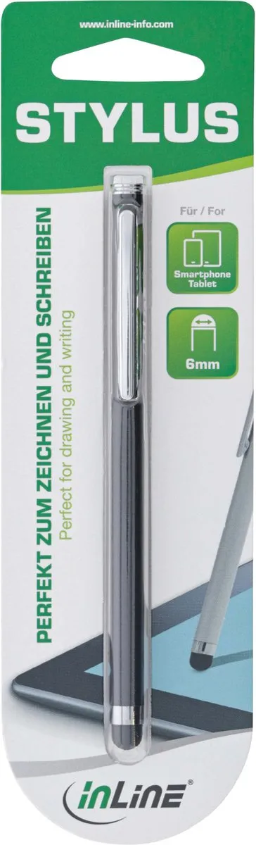 InLine 55467S Stylus Touch Pen - Zwart