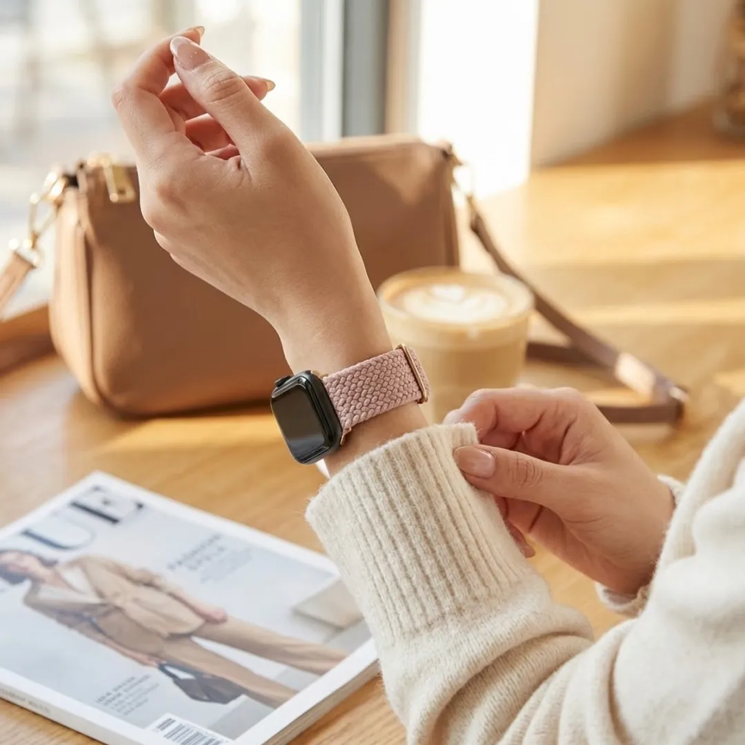 NUVEX Roze-Zwart Horloge Band 2 Stuks - Apple Watch 38-42mm