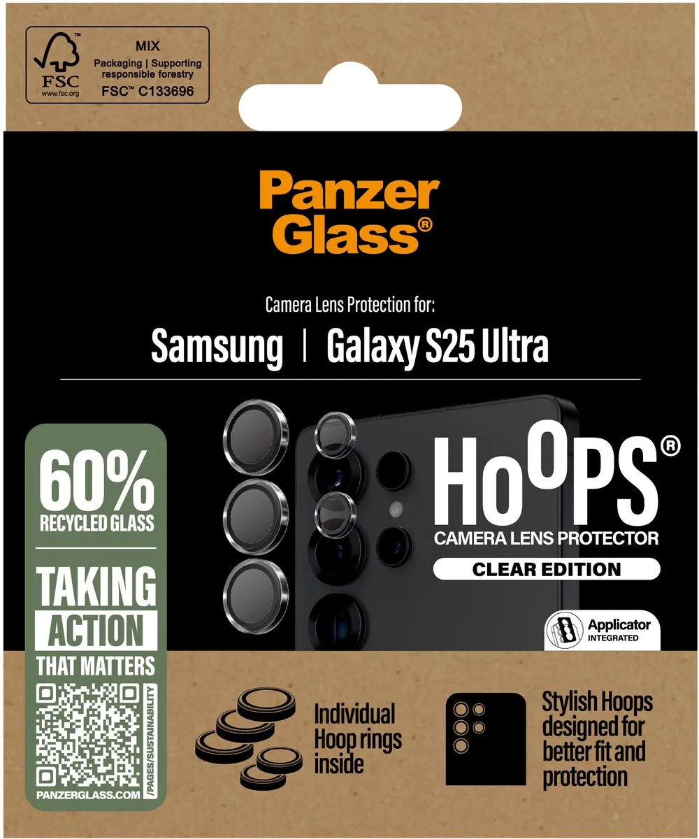 PanzerGlass Hoops Camera Lens Protector S25 Ultra - 1 Stuk - afbeelding 6 van 6