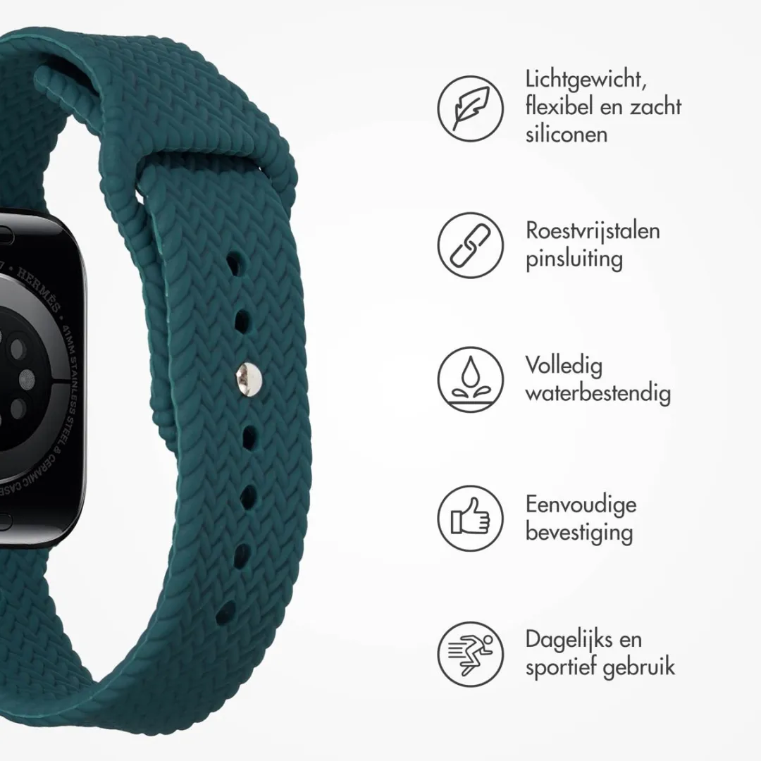 Imoshion Siliconen Bandje Apple Watch 44-49mm - Donkergroen