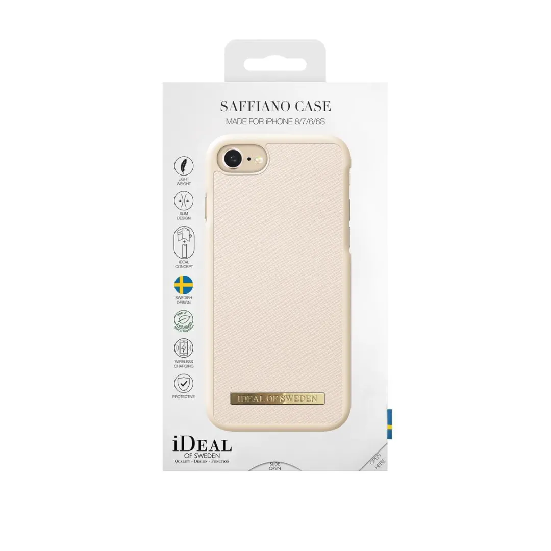 iDeal of Sweden Fashion Case Saffiano iPhone 8/7/6/6s/SE - Beige - afbeelding 3 van 6