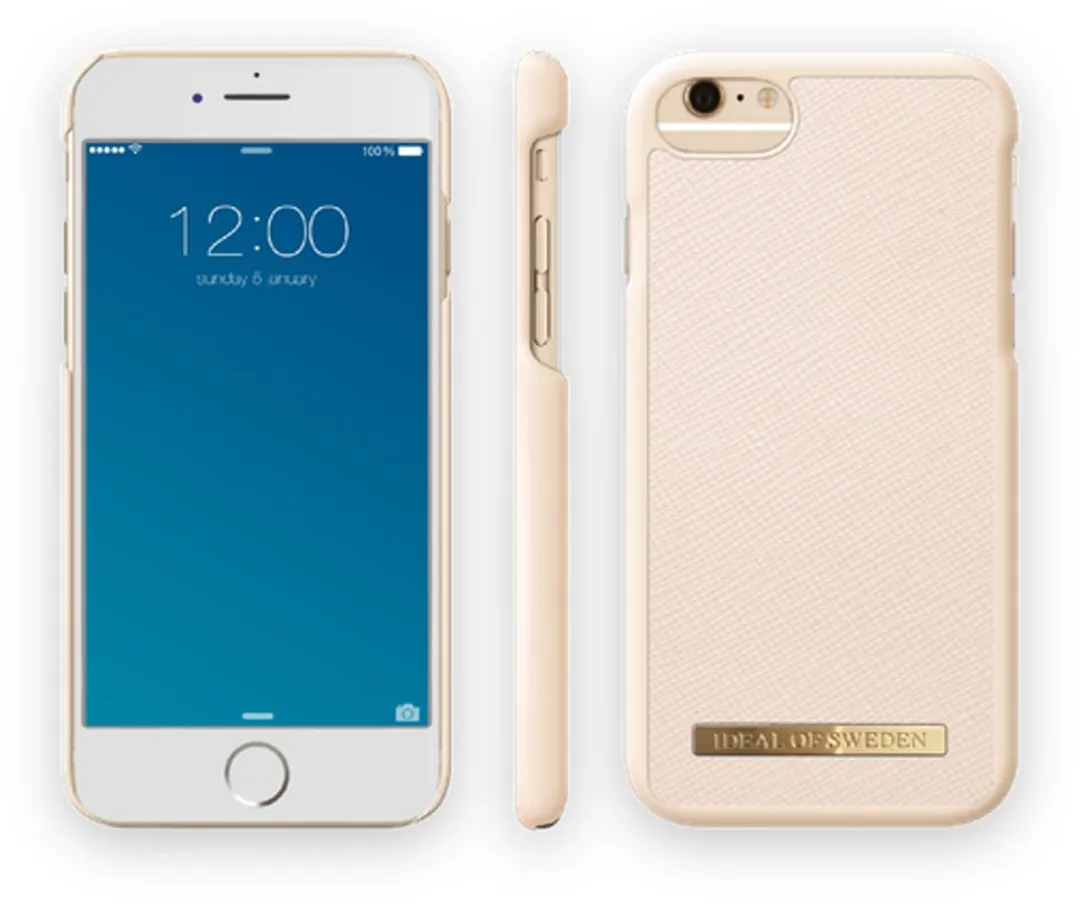 iDeal of Sweden Fashion Case Saffiano iPhone 8/7/6/6s/SE - Beige - afbeelding 4 van 6