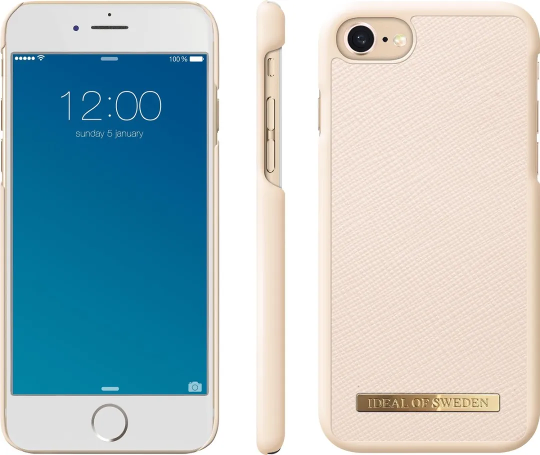 iDeal of Sweden Fashion Case Saffiano iPhone 8/7/6/6s/SE - Beige - afbeelding 2 van 6