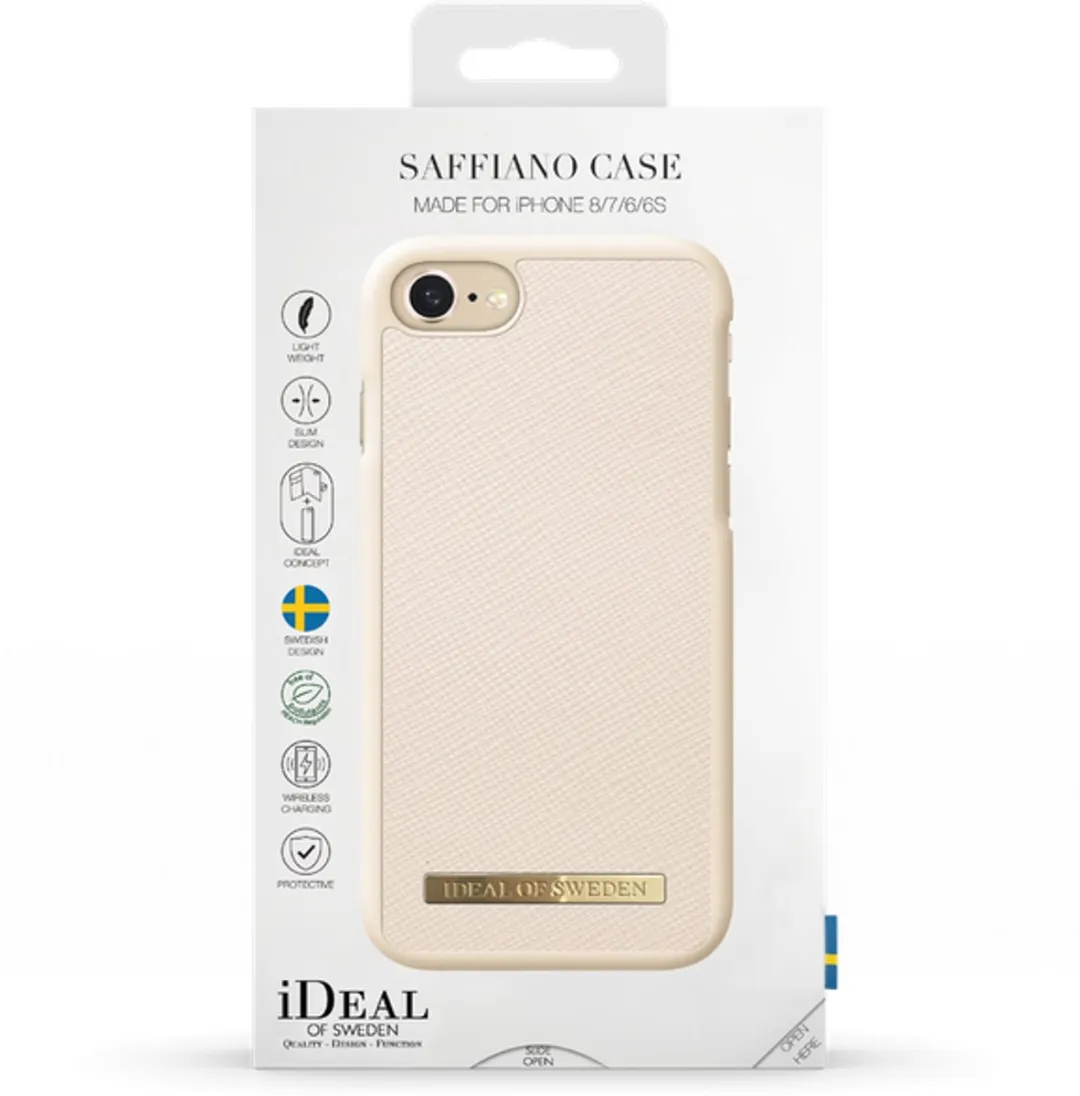 iDeal of Sweden Fashion Case Saffiano iPhone 8/7/6/6s/SE - Beige - afbeelding 6 van 6