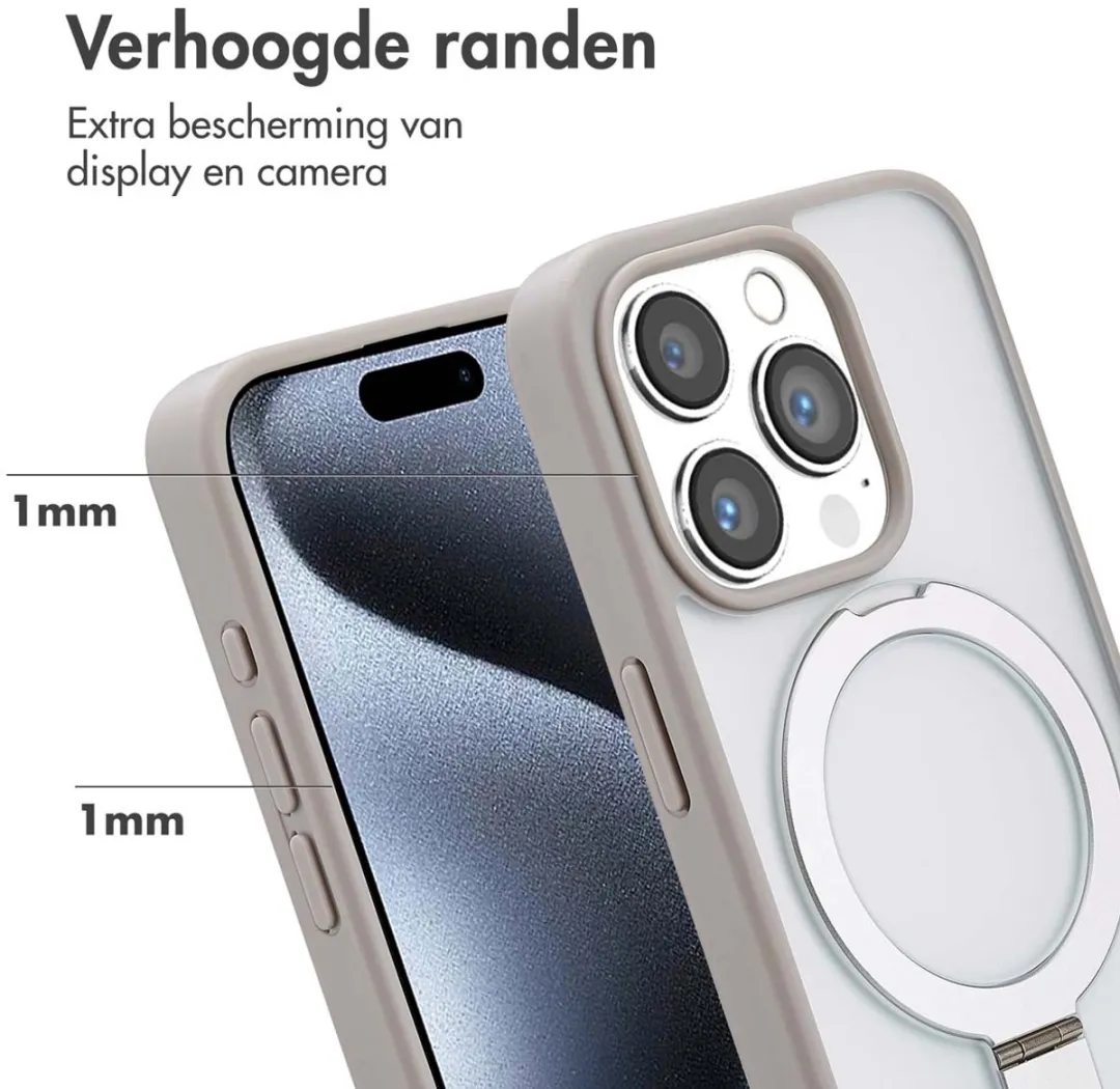 Accezz iPhone 15 Pro Hoesje Grijs - MagSafe