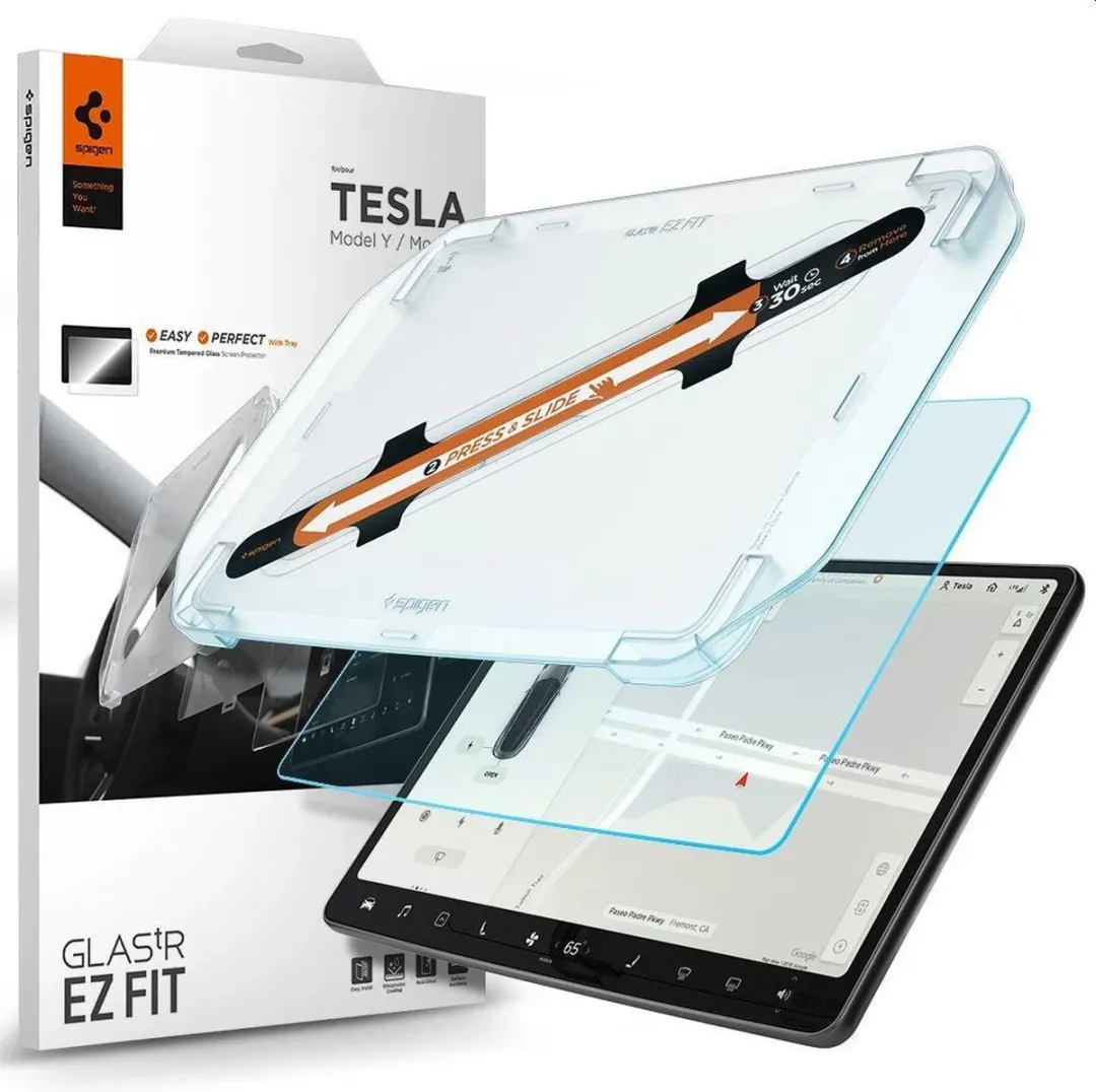 Spigen EZ Fit Glazen Screenprotector Tesla Model 3/Y 15"