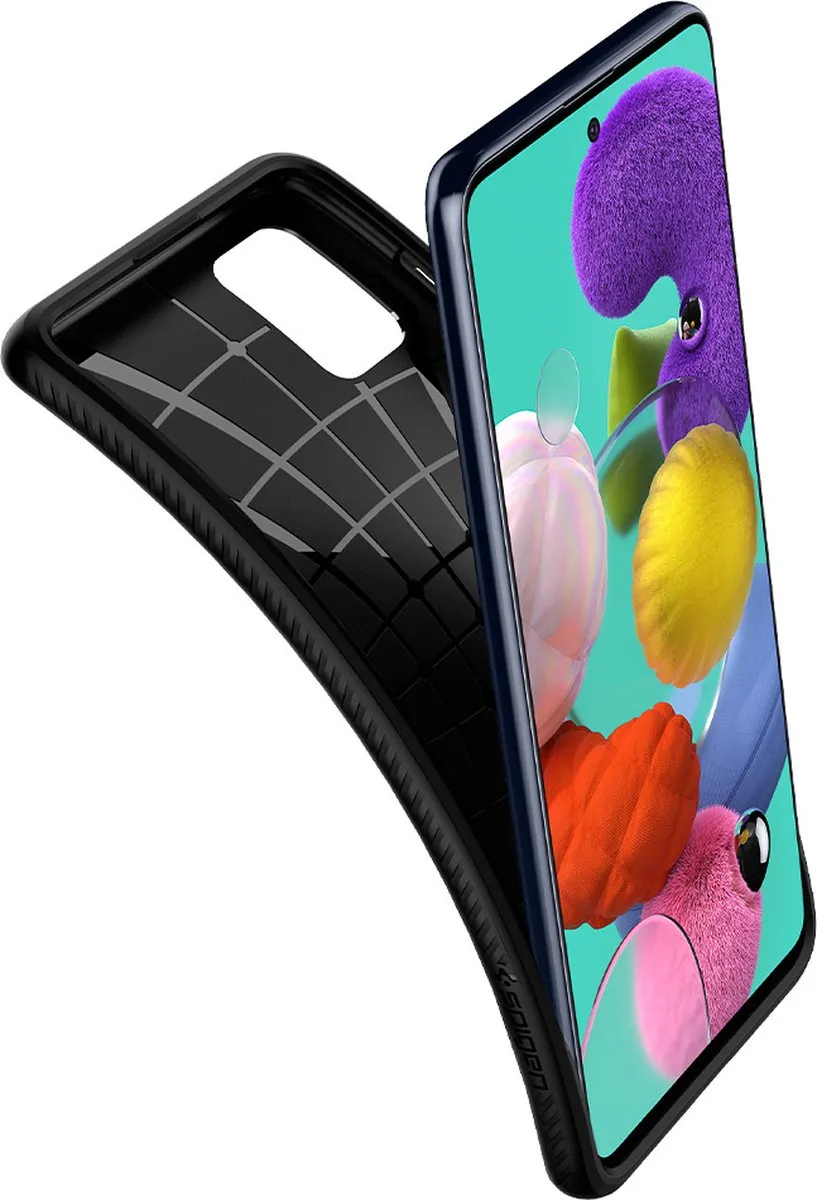 Spigen Liquid Air ACS00601 Hoesje - Samsung Galaxy A51 - Matte Zwart - afbeelding 6 van 6