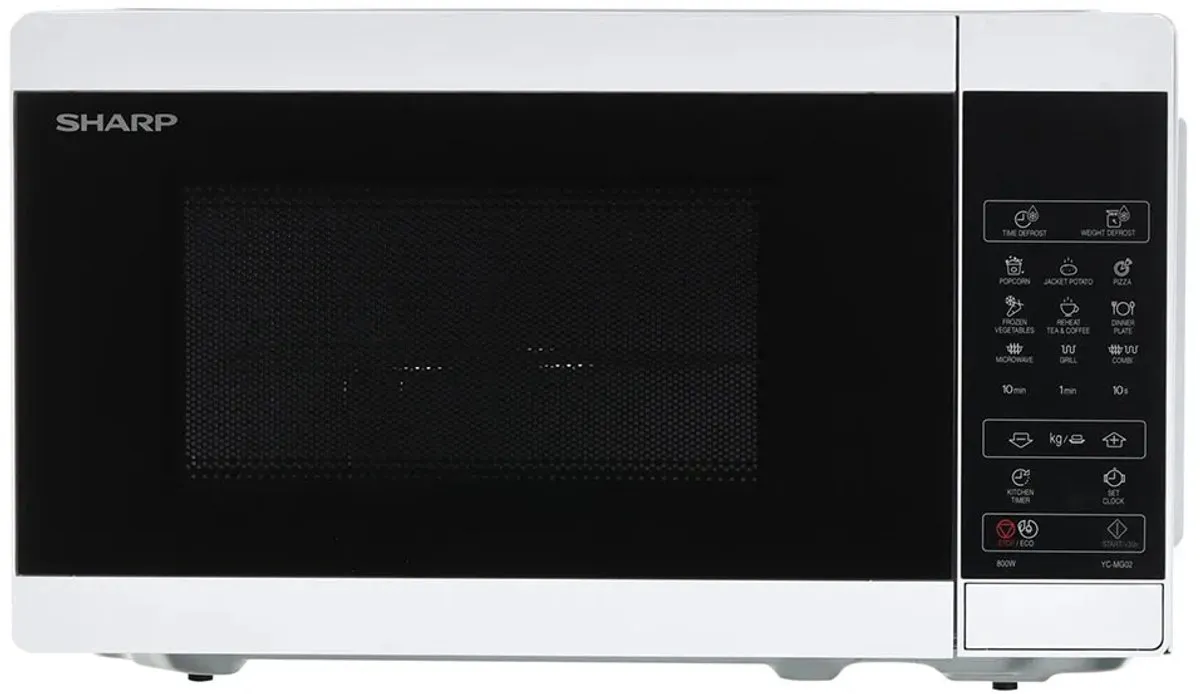 Sharp YC-MG02EW Magnetron 20L - 800W/1000W Grill - Wit