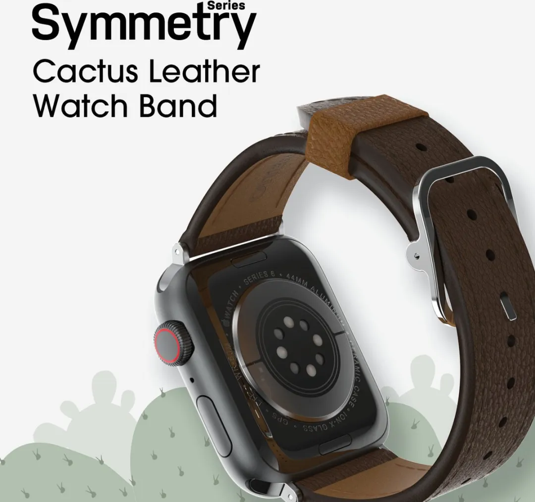 OtterBox Symmetry Cactus Leren Bandje Apple Watch - Bruin