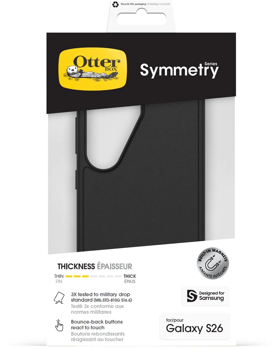 OtterBox Symmetry Magnets Case Samsung Galaxy S26 - Zwart