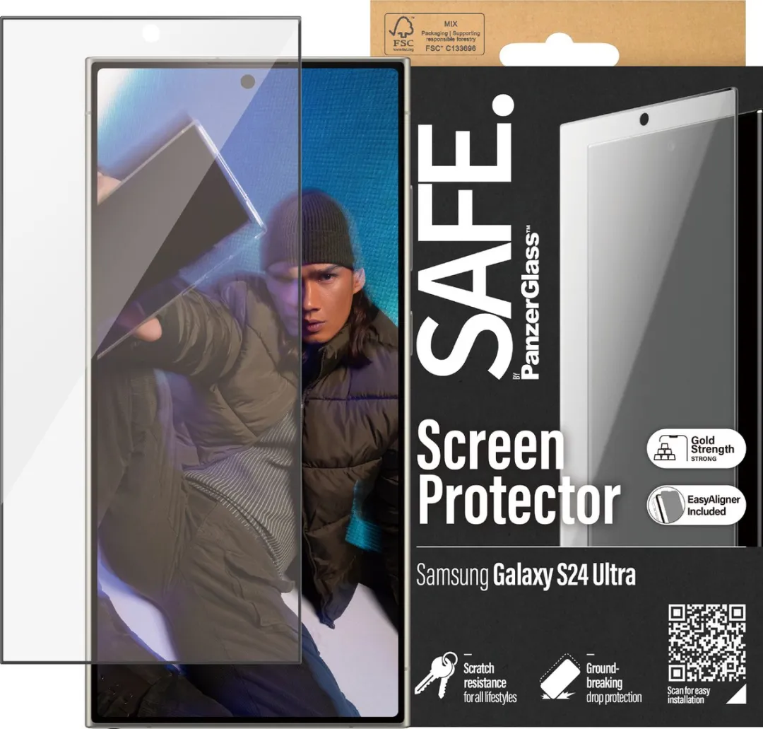 PanzerGlass SAFE S24 Ultra Screenprotector - Case Friendly