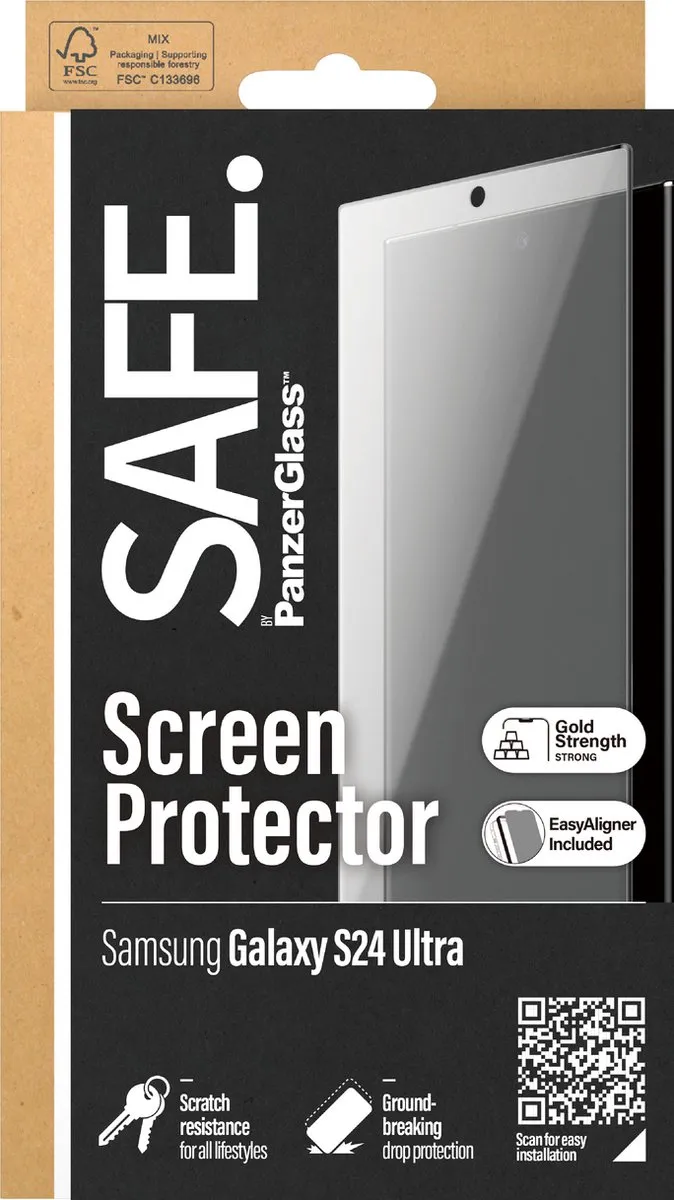 PanzerGlass SAFE S24 Ultra Screenprotector - Case Friendly