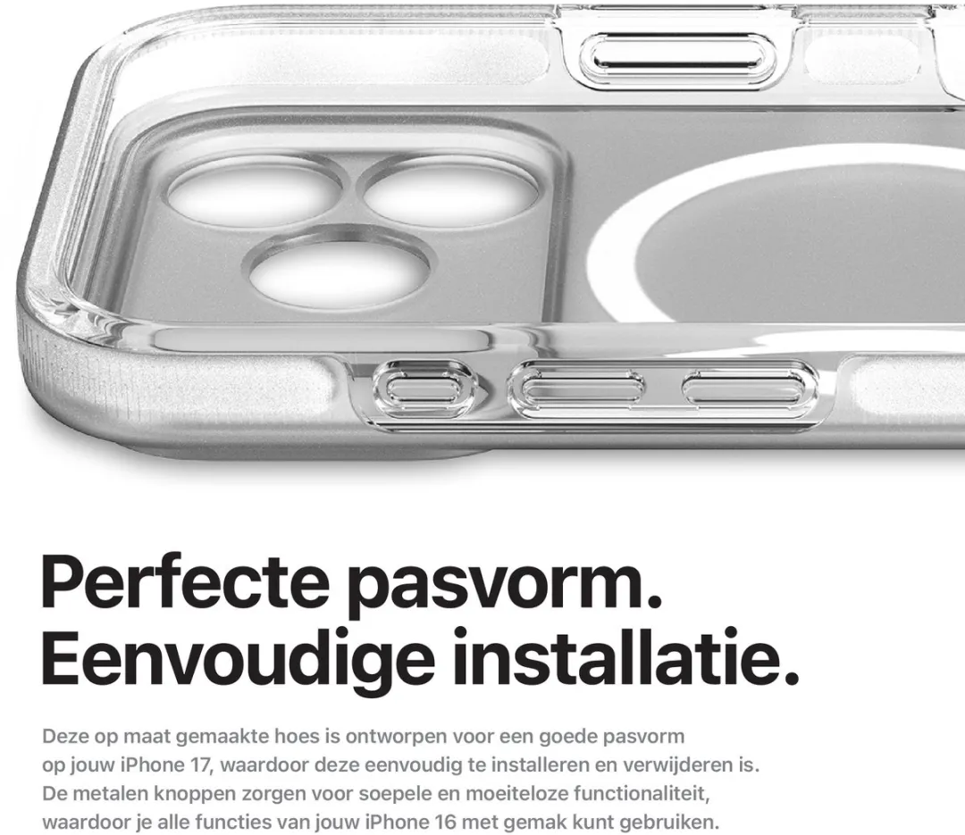 Decoded Clear Frosted Hoesje iPhone 17 Pro - Wit