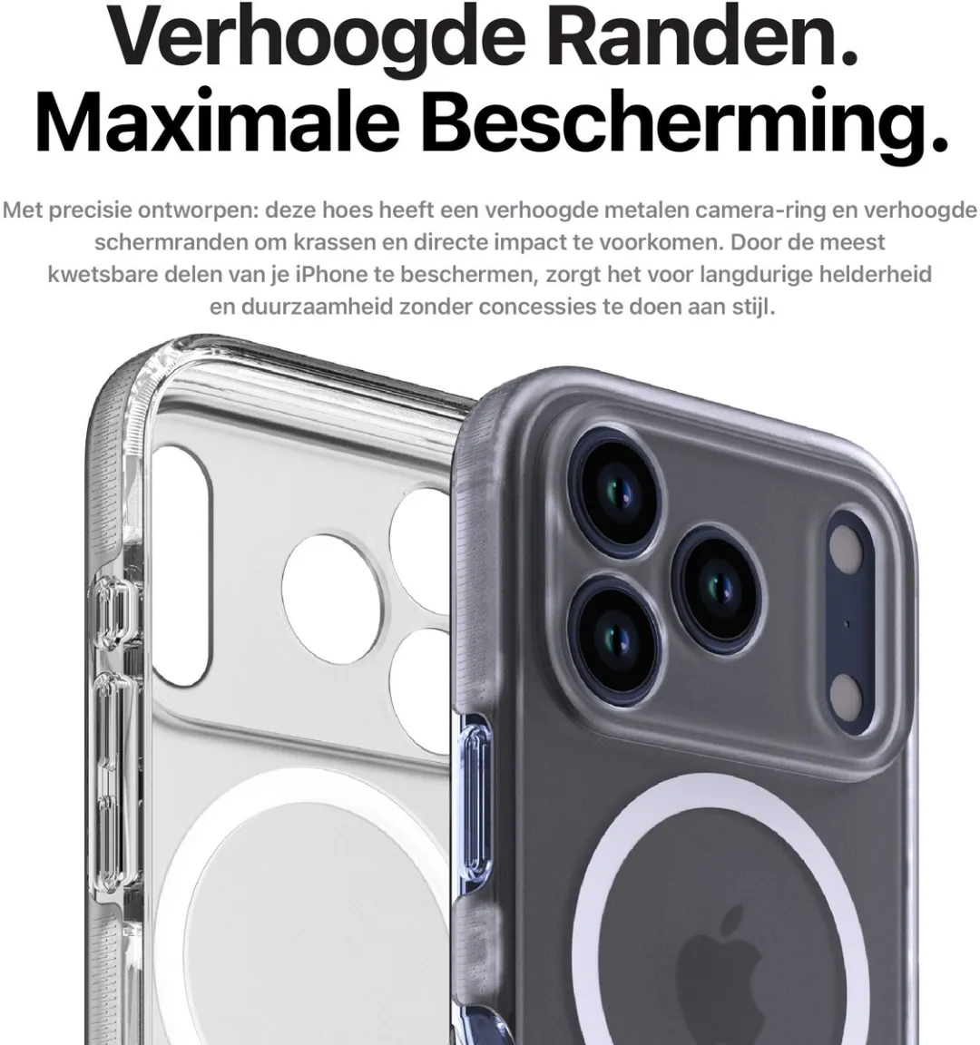 Decoded Clear Frosted Hoesje iPhone 17 Pro - Wit