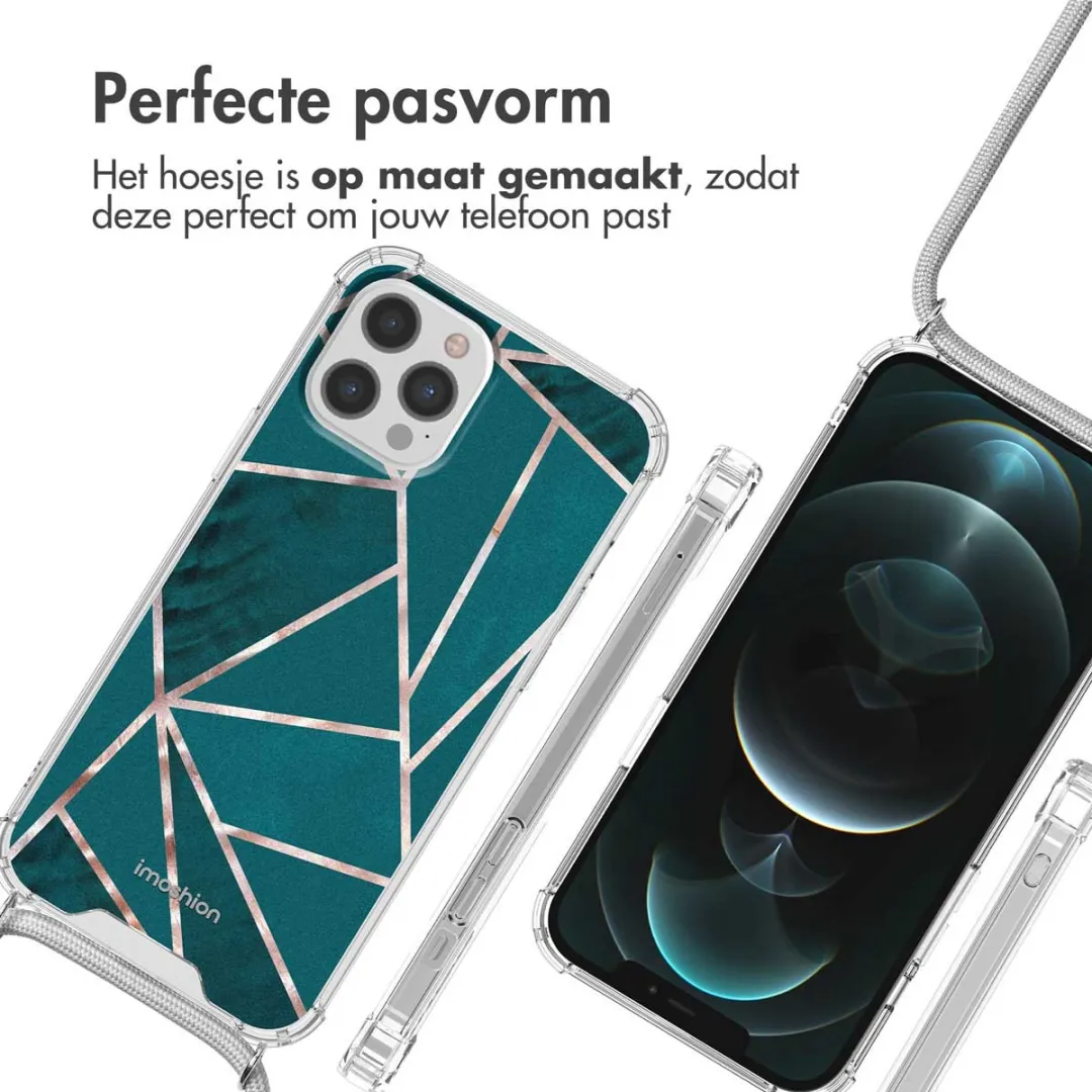 Imoshion iPhone 12/12 Pro Design Hoesje - Petrol Green Graphic
