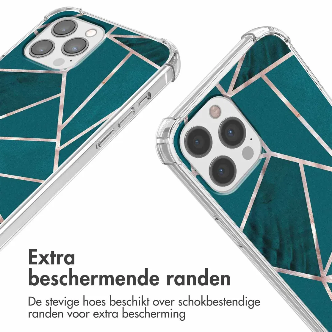 Imoshion iPhone 12/12 Pro Design Hoesje - Petrol Green Graphic