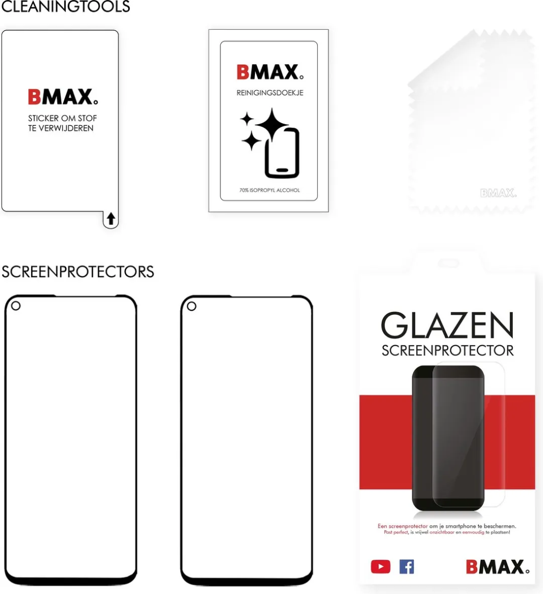 BMAX Screenprotector 2 Stuks - Huawei Mate 30 Lite