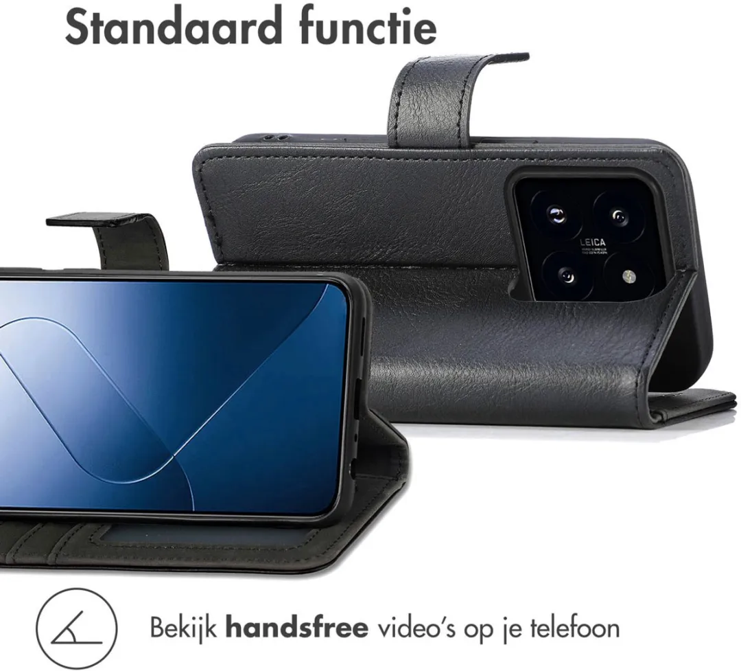 Imoshion Hoesje Xiaomi 14 - 3 Pasjes - Zwart