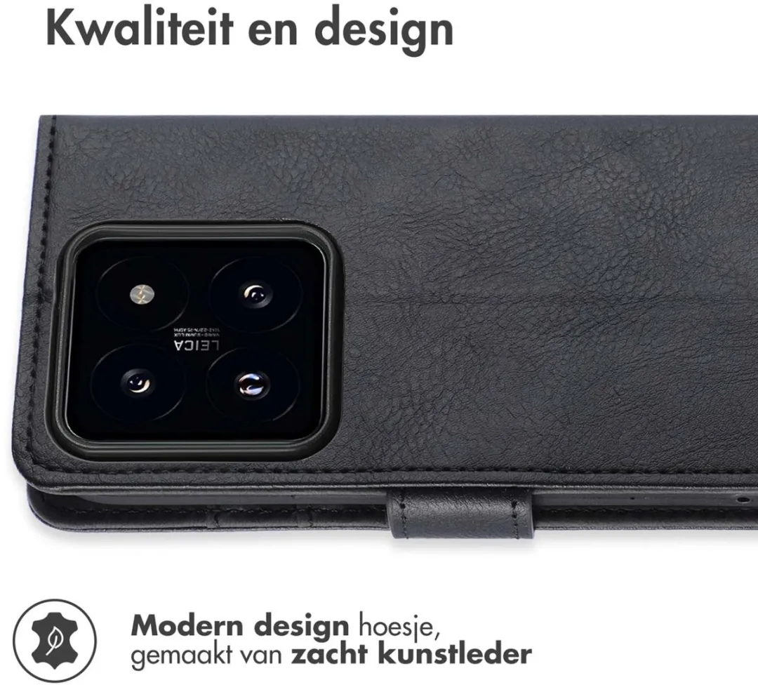 Imoshion Hoesje Xiaomi 14 - 3 Pasjes - Zwart